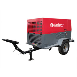 Mobile diesel air compressor (