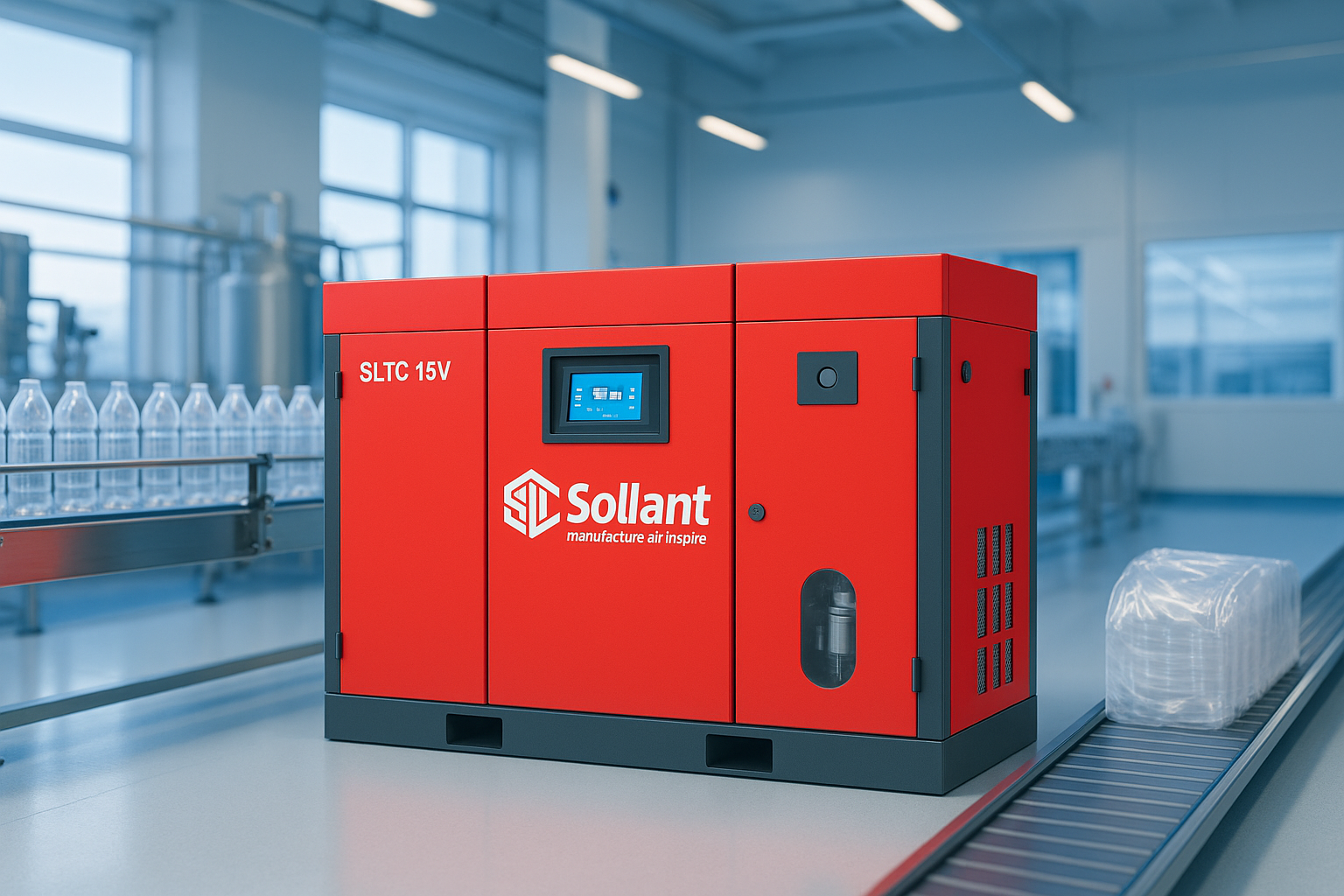 rotary compressor with dryer