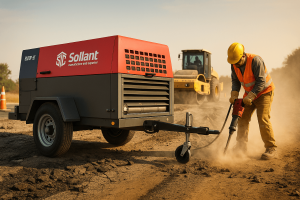 mobile diesel air compressor