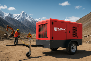 mobile diesel air compressor